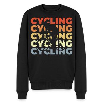 Cycling - Men's Premium Organic Jumper - black - Front - Nico (187cm)