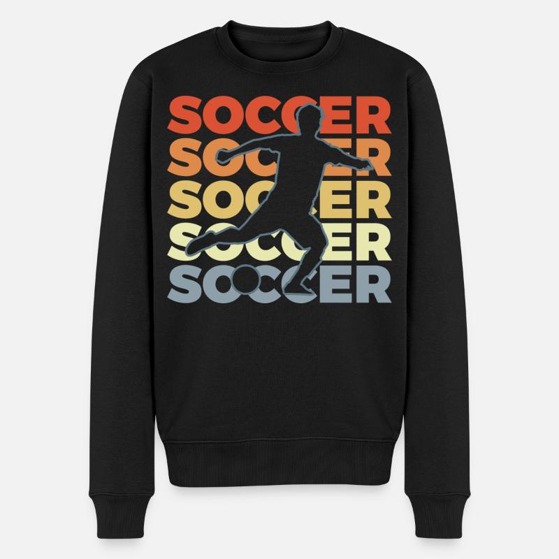 Fußballspieler - Männer Premium Bio Pullover - Schwarz