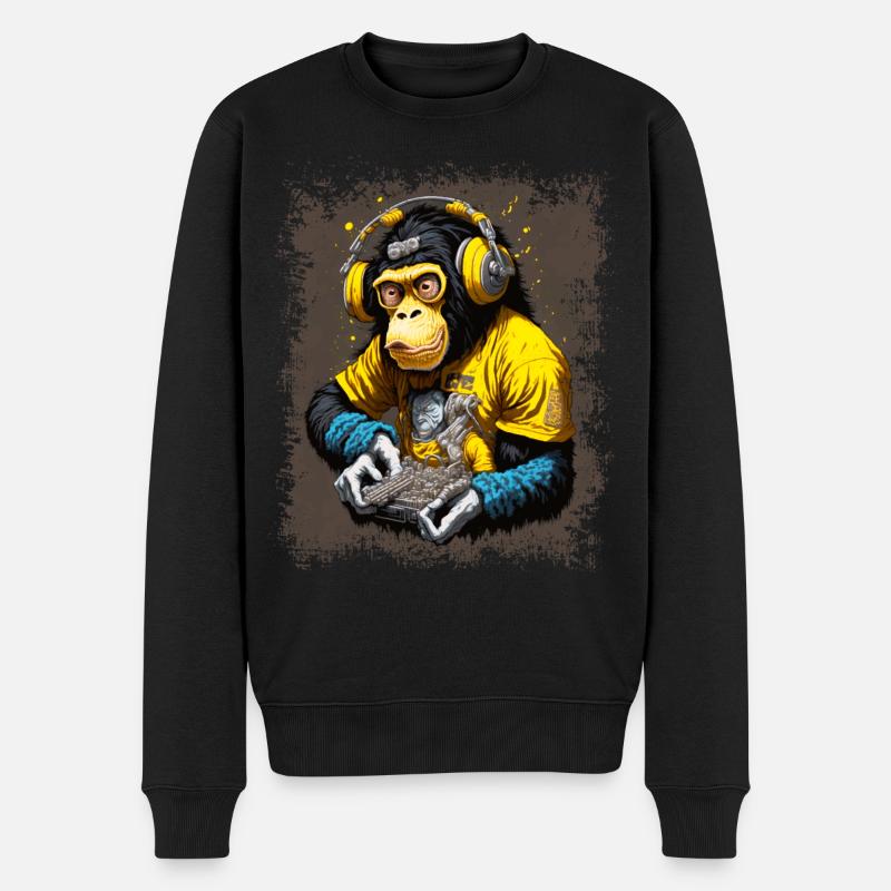 DJ Monkey - Pull Premium bio Homme - noir