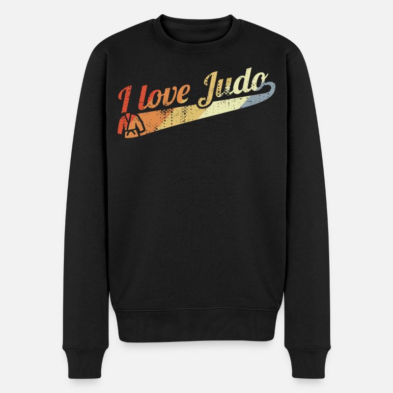 Combattants de judo - Pull Premium bio Homme - noir