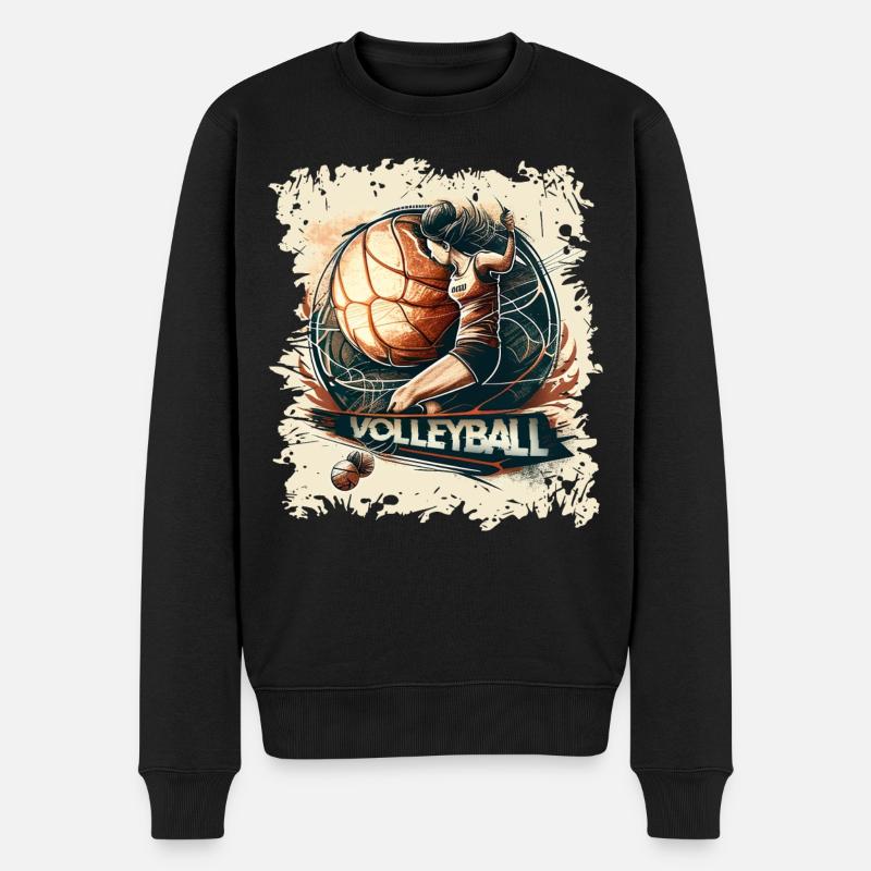 Volley-ball - Pull Premium bio Homme - noir