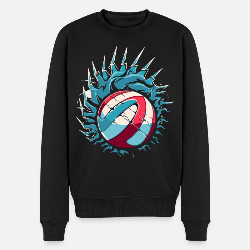 Logo de volley-ball - Pull Premium bio Homme - noir