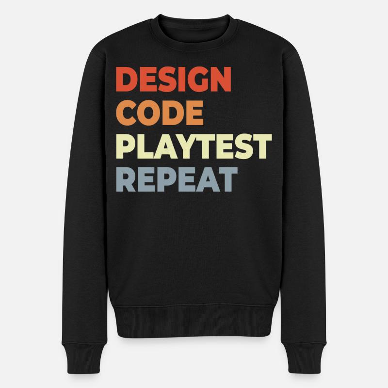 Game Development Workflow - Men's Premium Organic Jumper - black