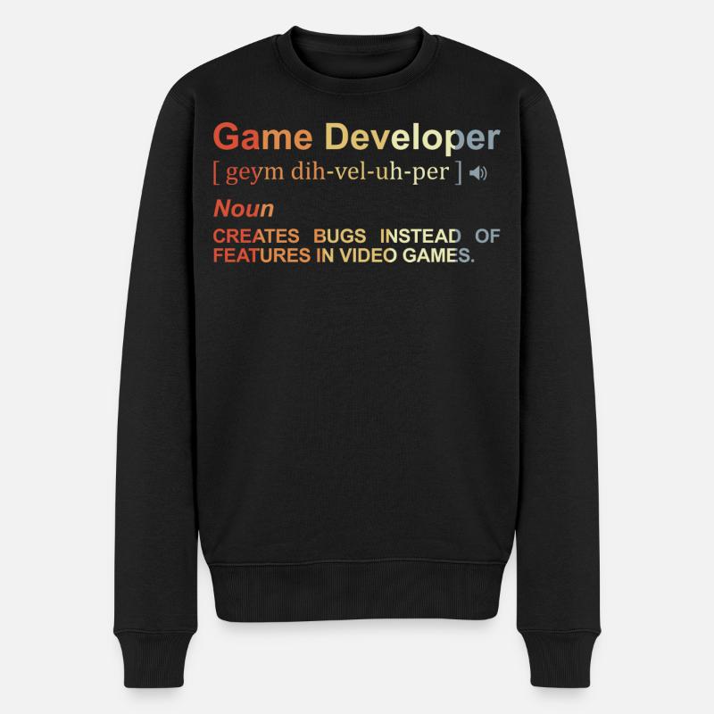 Spieleentwickler Definition - Männer Premium Bio Pullover - Schwarz
