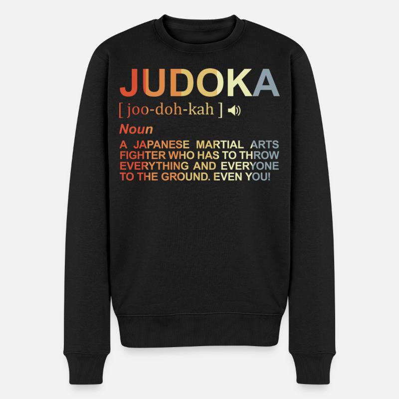 Judoka Wörterbuch - Männer Premium Bio Pullover - Schwarz