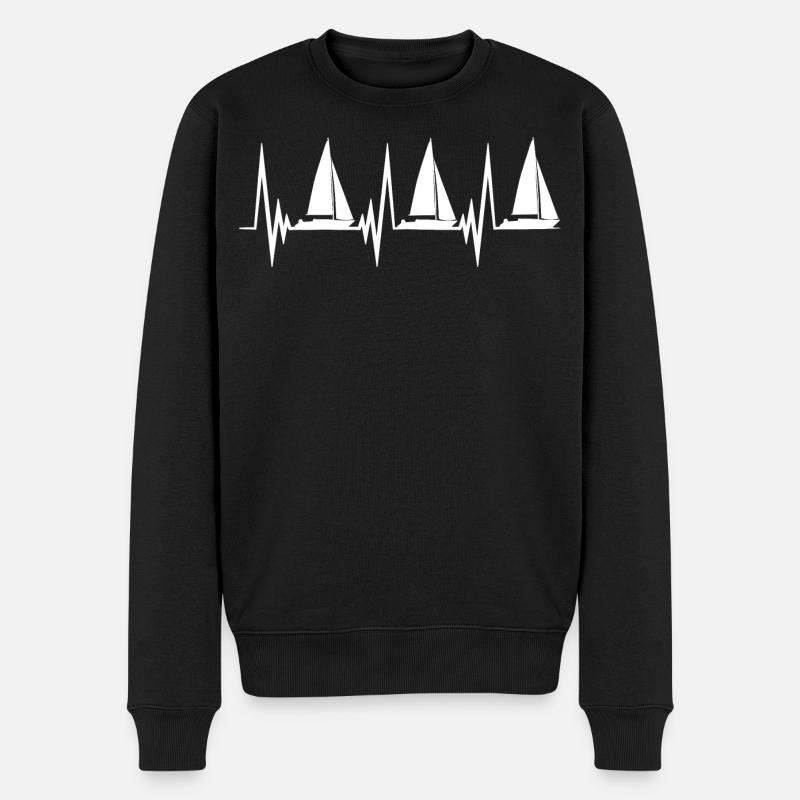 Battement de cœur de voile - Pull Premium bio Homme - noir