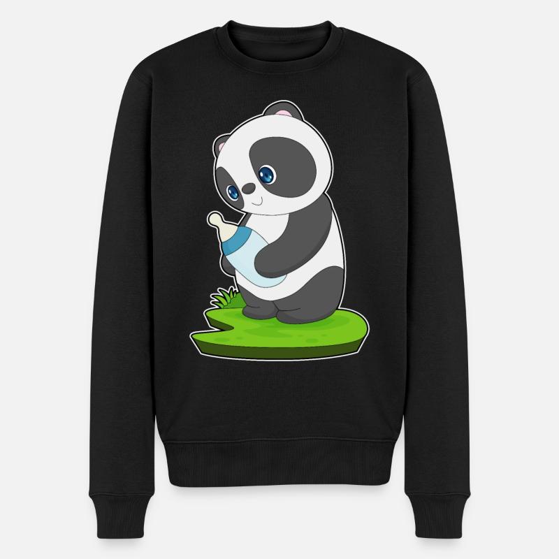 Lait de bébé Panda - Pull Premium bio Homme - noir