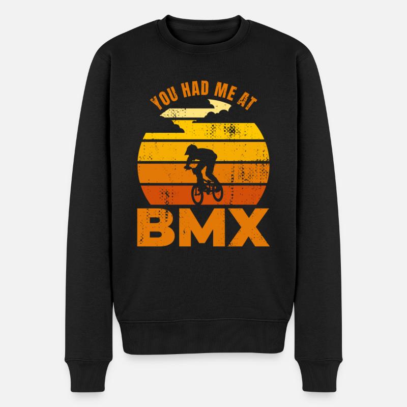 BMX Radfahrer Zitat - Männer Premium Bio Pullover - Schwarz