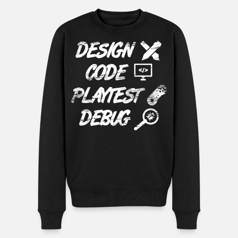 Programmation de jeux - Pull Premium bio Homme - noir