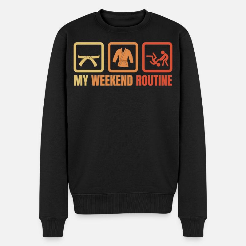 Judo Routine - Pull Premium bio Homme - noir