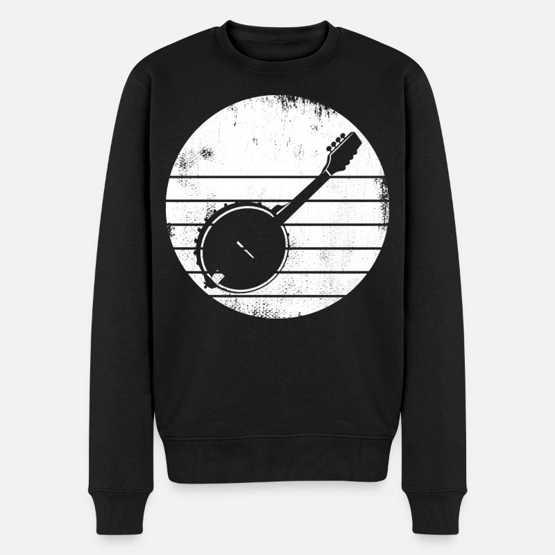 Dessin Banjo - Pull Premium bio Homme - noir