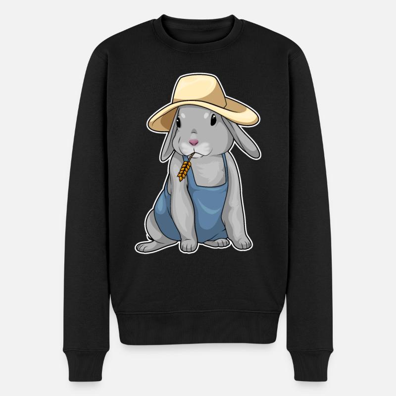 Blé éleveur de lapins - Pull Premium bio Homme - noir