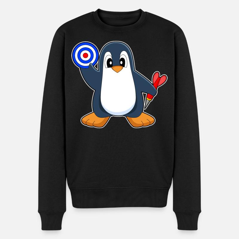 Cible de fléchettes Penguin Dart - Pull Premium bio Homme - noir