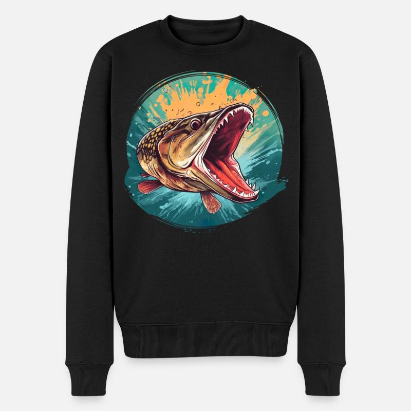 Brochet - Pull Premium bio Homme - noir