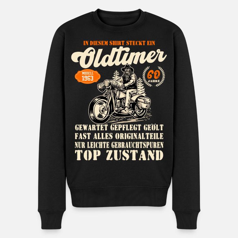 Oldtimer Modell1963 Jubiläum - Männer Premium Bio Pullover - Schwarz
