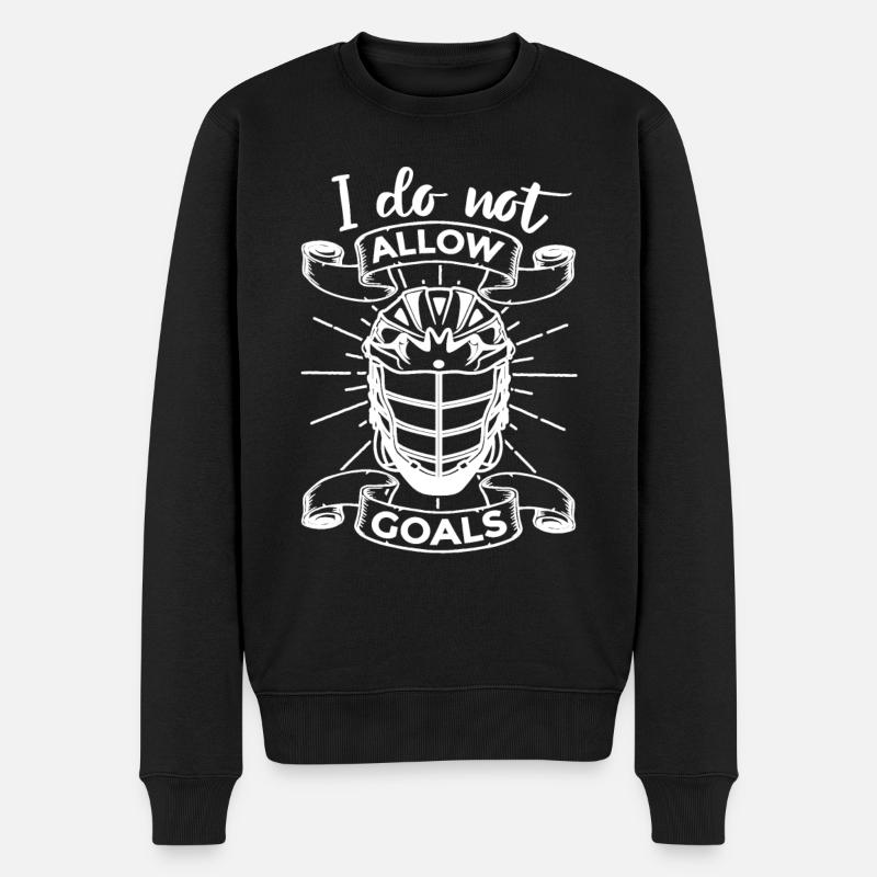 Gardien de but de crosse - Pull Premium bio Homme - noir