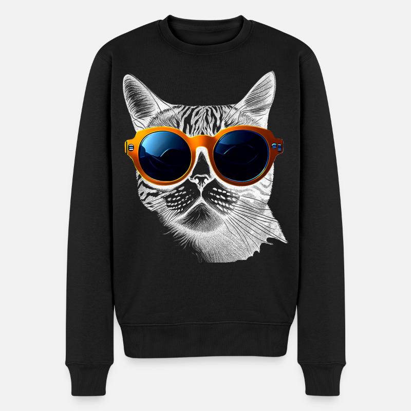 Ambiance de chat cool - Pull Premium bio Homme - noir