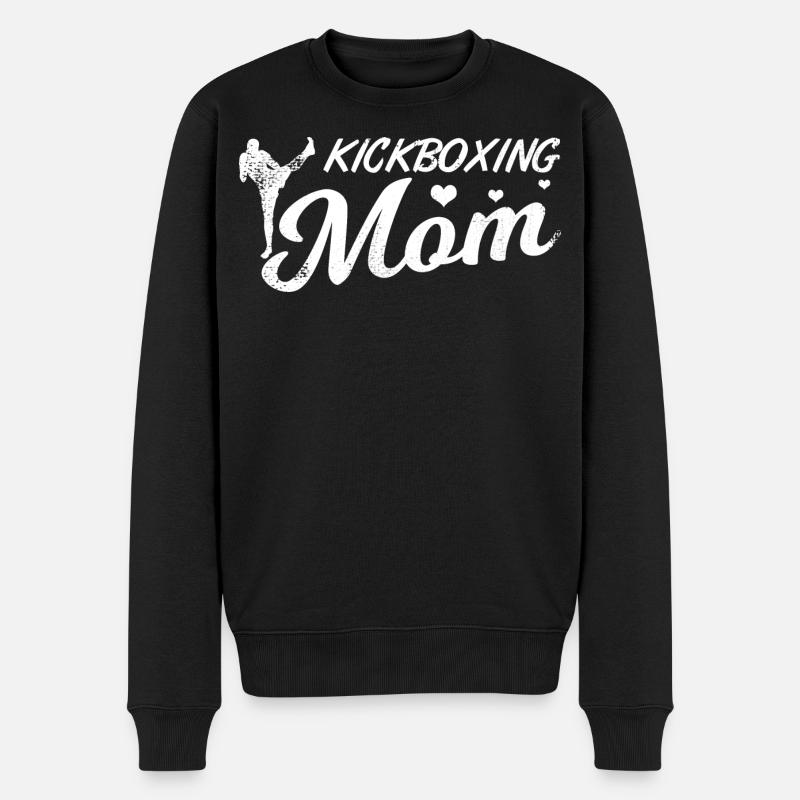 Kickboxer Mutter - Männer Premium Bio Pullover - Schwarz