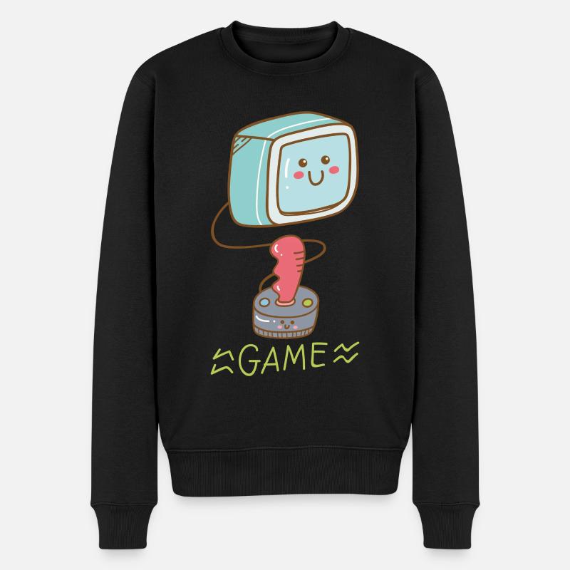 Kawaii Gaming - Süsser Spielspass! - Männer Premium Bio Pullover - Schwarz