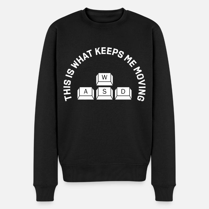 WASD - Gaming Shirt - Männer Premium Bio Pullover - Schwarz