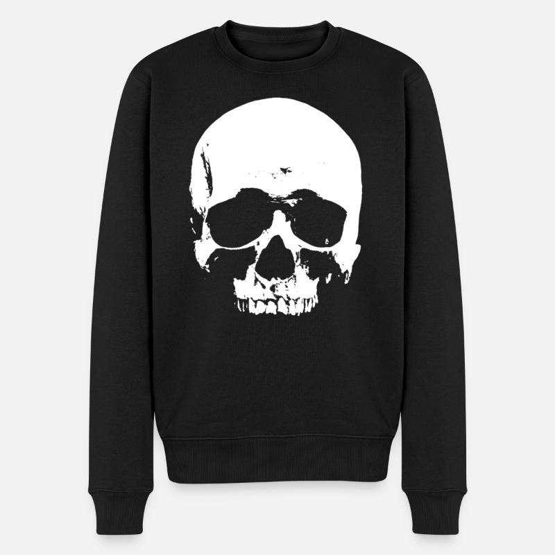 BLN PNK Schädel - Männer Premium Bio Pullover - Schwarz