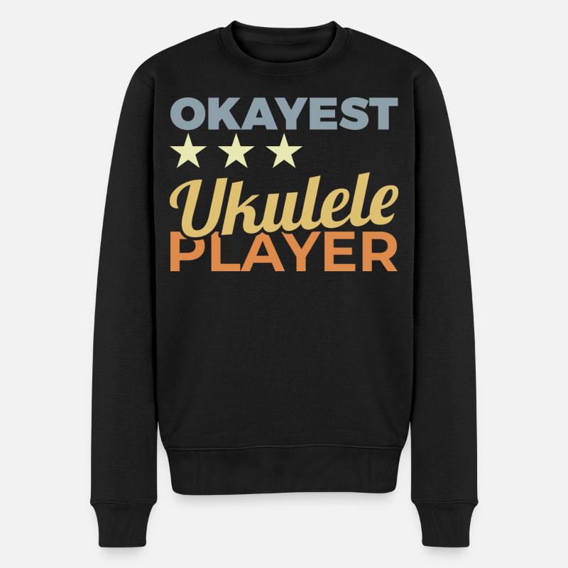 Durchschnittlicher Ukulelist - Männer Premium Bio Pullover - Schwarz