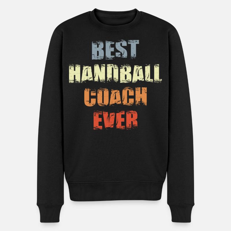 Drôle d’entraîneur de handball - Pull Premium bio Homme - noir