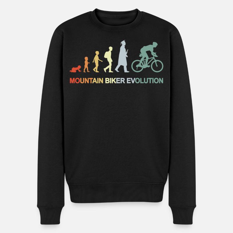 Évolution du vététiste - Pull Premium bio Homme - noir