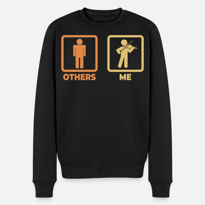 Figure de bâton de violoniste - Pull Premium bio Homme - noir