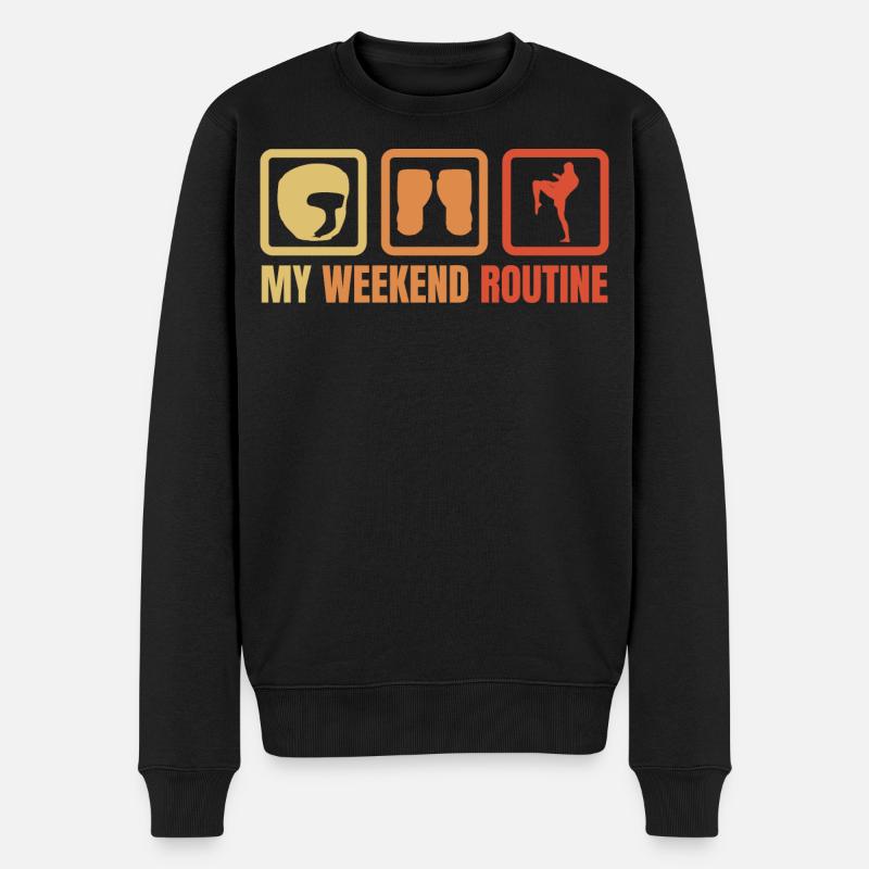 Week-end Kickboxer - Pull Premium bio Homme - noir