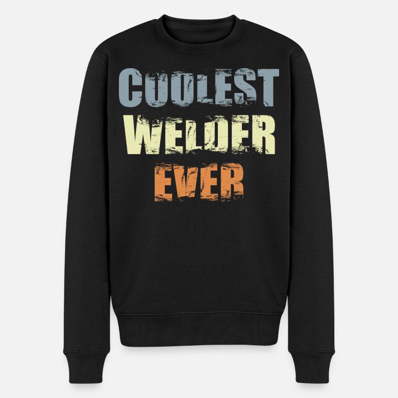 Cooler Schweißer - Männer Premium Bio Pullover - Schwarz