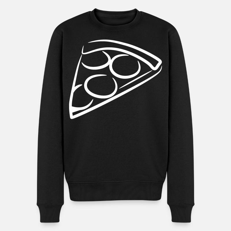 Croquis de pizza - Pull Premium bio Homme - noir