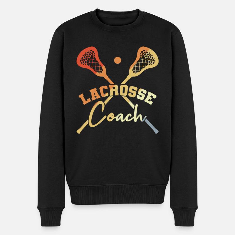 Lacrosse Trainer - Männer Premium Bio Pullover - Schwarz