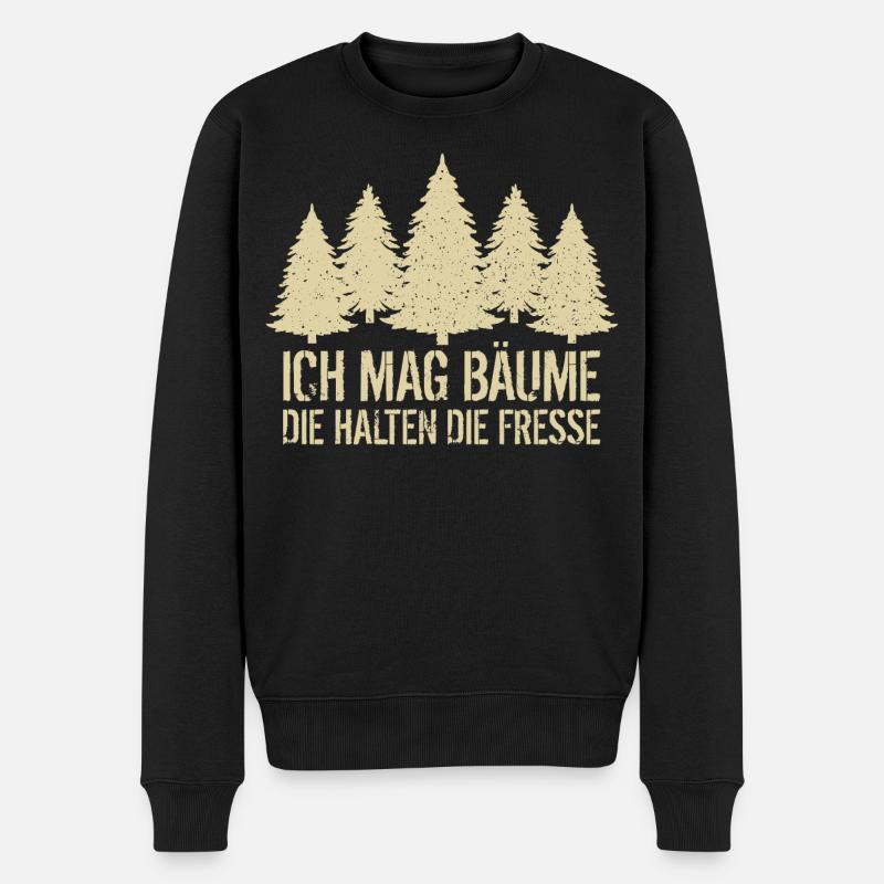 Wandern - Männer Premium Bio Pullover - Schwarz