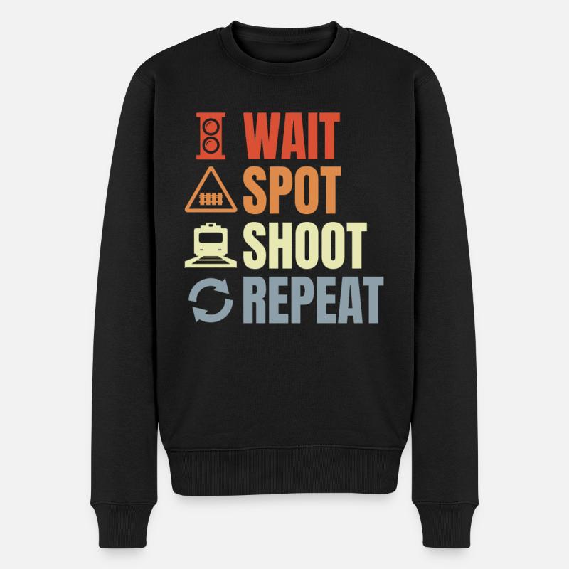 Routine des cheminots - Pull Premium bio Homme - noir