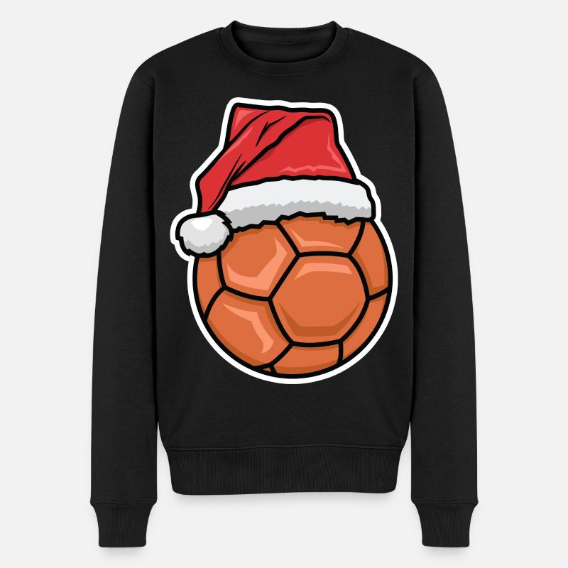 Lustige Handball Weihnachten - Männer Premium Bio Pullover - Schwarz