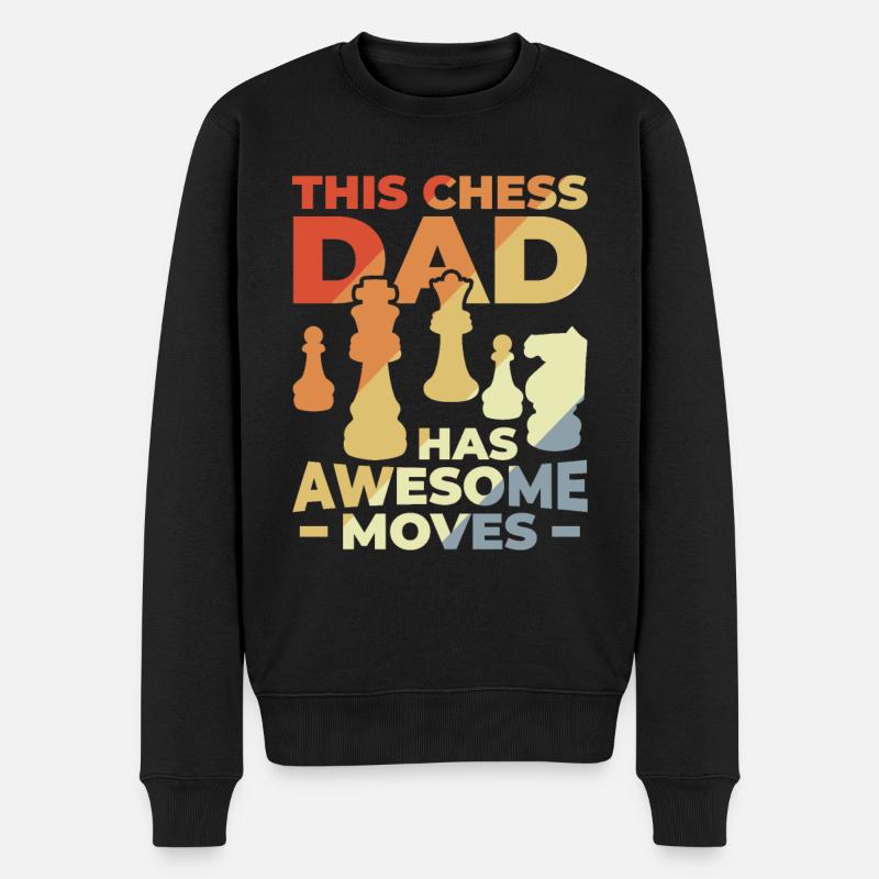 Papa d’échecs - Pull Premium bio Homme - noir