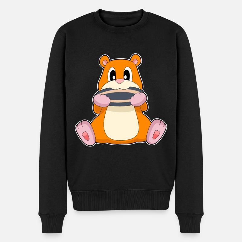 Hamster Samen - Männer Premium Bio Pullover - Schwarz