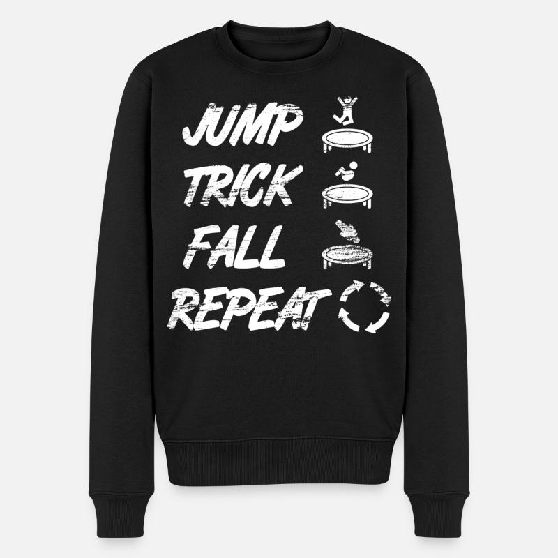 Slogan du trampoline - Pull Premium bio Homme - noir