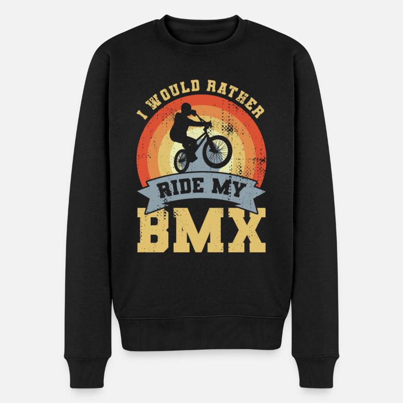 BMX Motivation - Männer Premium Bio Pullover - Schwarz
