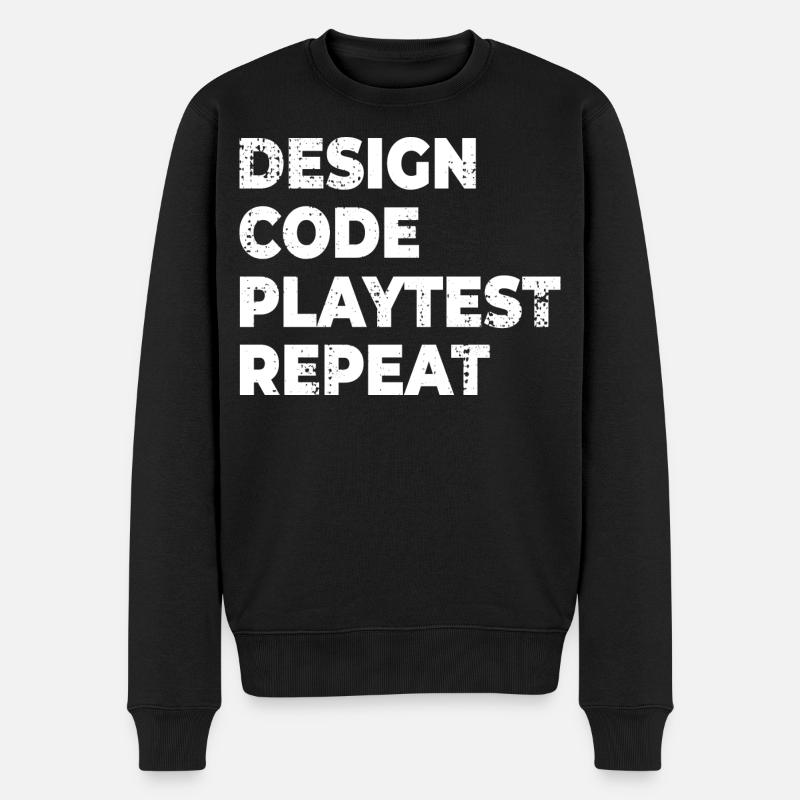 Spielentwicklung Progress - Männer Premium Bio Pullover - Schwarz