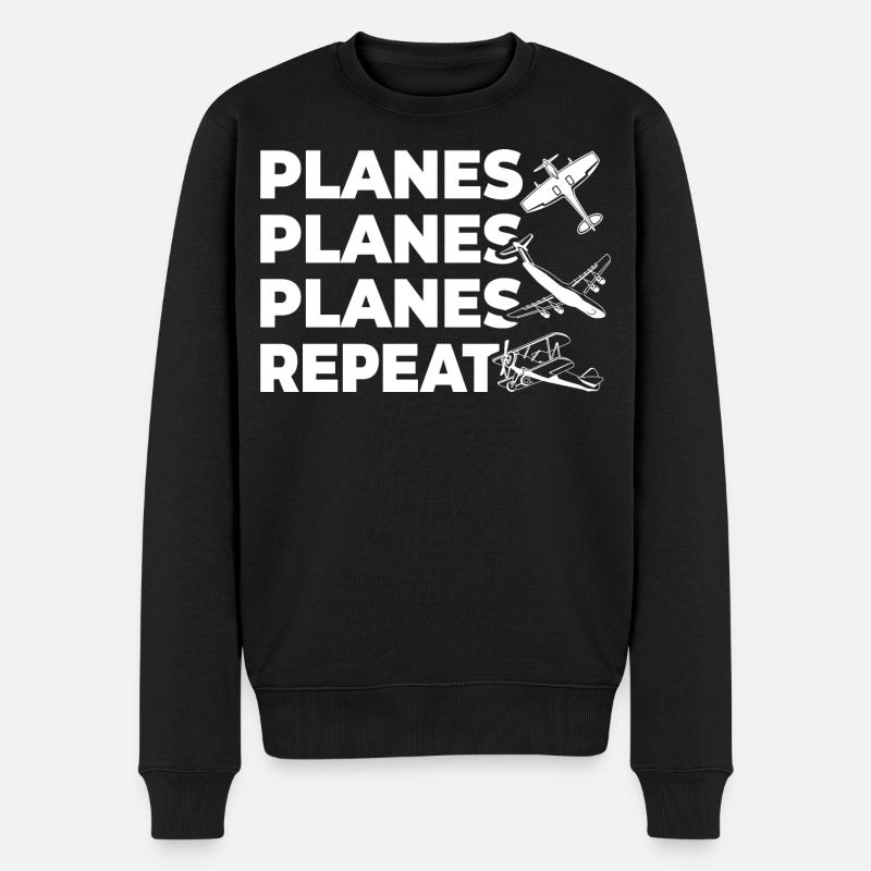 Avions - Pull Premium bio Homme - noir