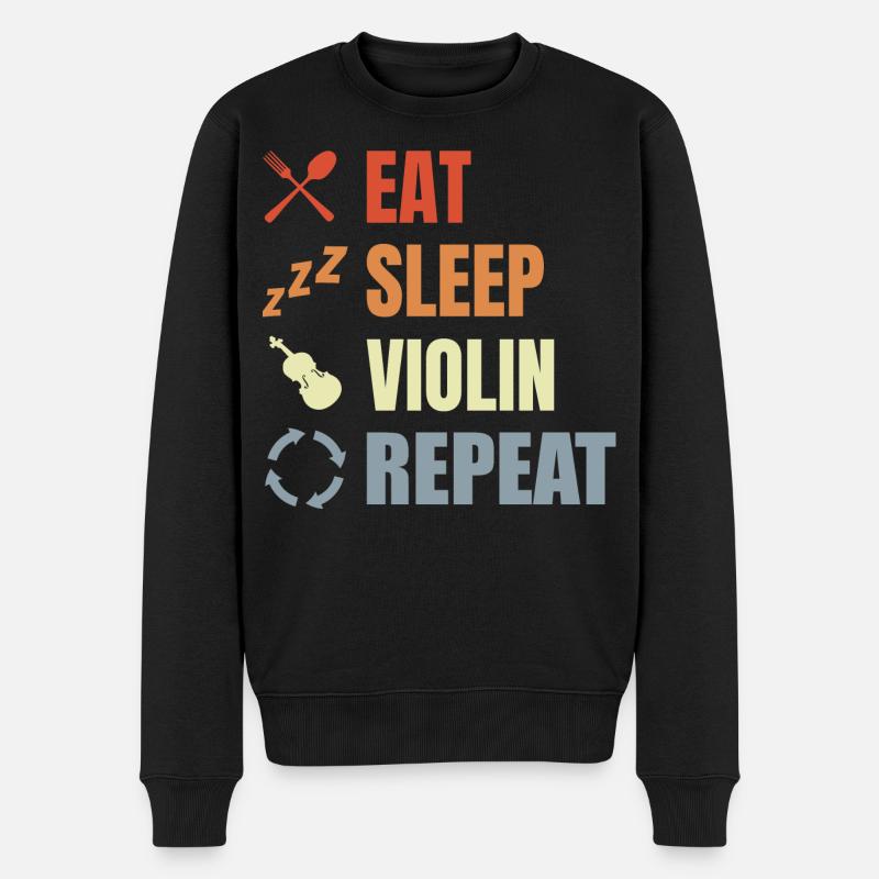 Alimentation Sommeil Violon Répétition - Pull Premium bio Homme - noir