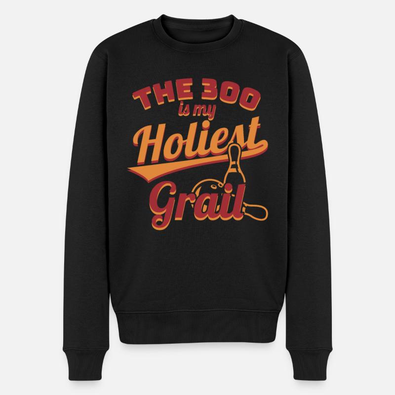 Lustiger Bowler Spruch - Männer Premium Bio Pullover - Schwarz