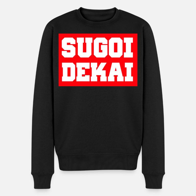 Sugoi Dekai - Männer Premium Bio Pullover - Schwarz