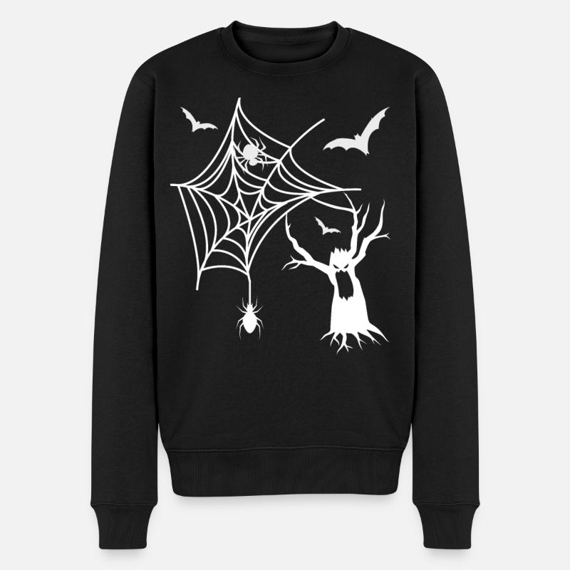 Halloween Grusel - Männer Premium Bio Pullover - Schwarz