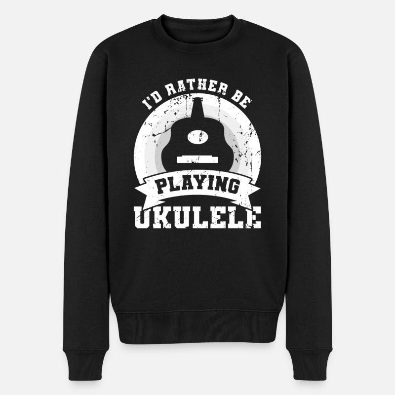 Citation : Ukulélé - Pull Premium bio Homme - noir