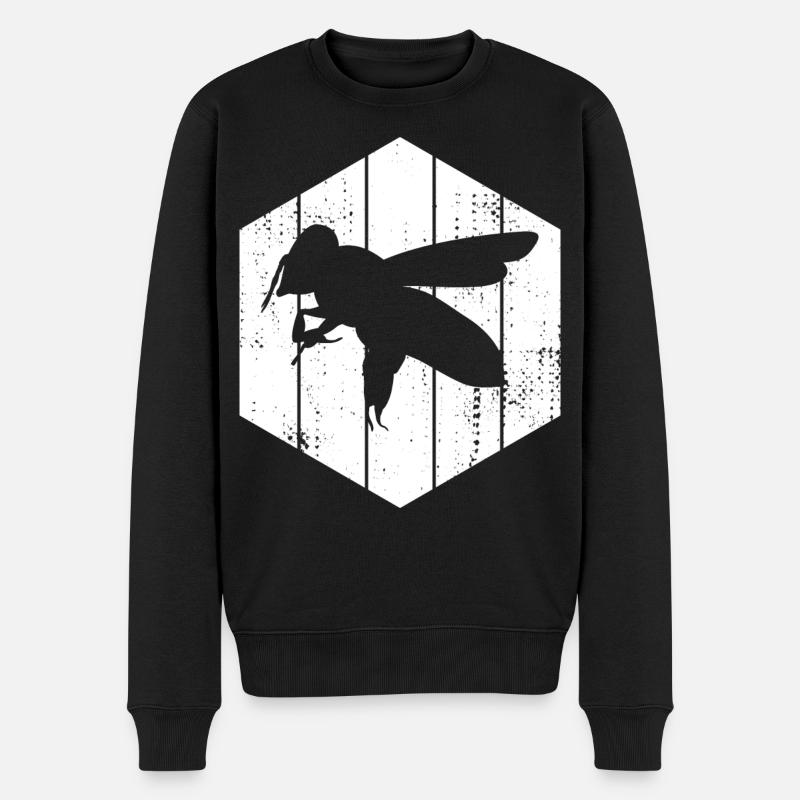 Dessin d’abeilles - Pull Premium bio Homme - noir