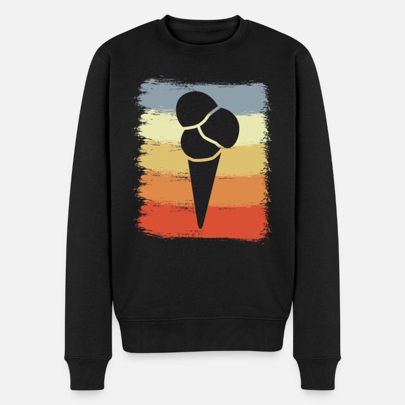 Eistüte - Männer Premium Bio Pullover - Schwarz