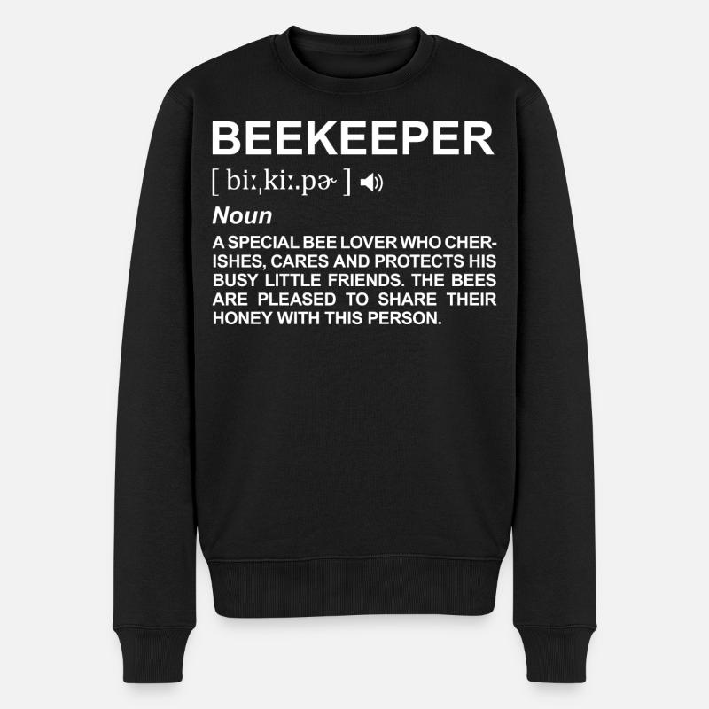 Imker Bedeutung - Männer Premium Bio Pullover - Schwarz